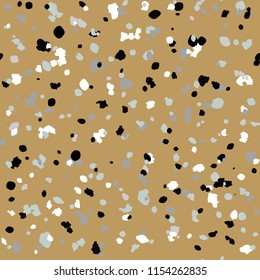Terrazzo seamless pattern. Vector seamless pattern with pebbles and stone. Pattern ideal for wrapping paper, wallpaper, terrazzo flooring