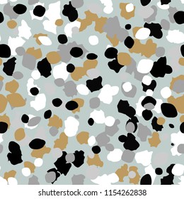 Terrazzo seamless pattern. Vector seamless pattern with pebbles and stone. Pattern ideal for wrapping paper, wallpaper, terrazzo flooring