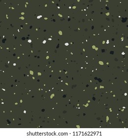 Terrazzo seamless pattern. Vector seamless pattern with pebbles and stone. Pattern ideal for wrapping paper, wallpaper, terrazzo flooring