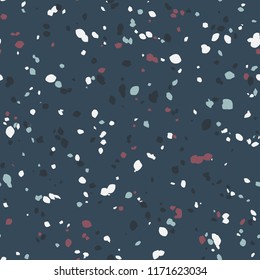 Terrazzo seamless pattern. Vector seamless pattern with pebbles and stone. Pattern ideal for wrapping paper, wallpaper, terrazzo flooring