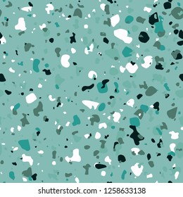 Terrazzo seamless pattern. Vector seamless pattern with pebbles and stone. Pattern ideal for wrapping paper, wallpaper, terrazzo flooring - Vector