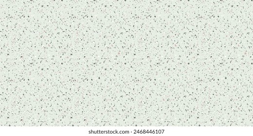 Patrón terrazo sin costuras. Textura de Vector de piso de mosaico con piedras naturales, granito, mármol, cuarzo, piedra caliza, vidrio de colores, resina, hormigón. Fondo de suelo de terazzo. Colores verde pistacho