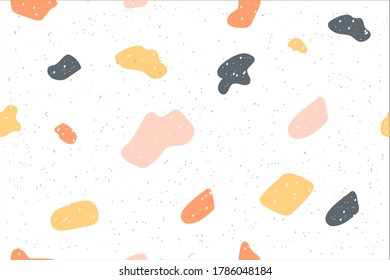 Terrazzo seamless patterns. Abstract background-EPS 10 vector Illustration.