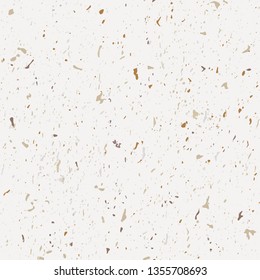 Terrazzo seamless patterns. Classic Italian marble. Vector abstract background. Beige and brown small crumb.
