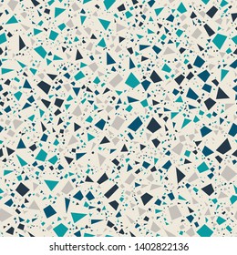Terrazzo Seamless Repeat Vector Pattern. Neutrals on cream. Thousands of random non-overlapping elements.  Generative Art (made with code). 