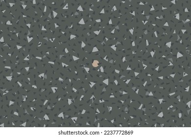 Terrazzo Seamless Texture. Marble Abstract Granite Design. Vector Rock Italian Pattern. Gray Mosaic Stone Background. Terrazzo Stone Mosaic Pattern. Glass Venetian Print Black Seamless Irregular Art.