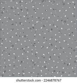 Terrazzo Seamless Texture. Marble Abstract Terrazo Design. Terrazzo Floor Mosaic Pattern. Vector Rock Italian Pattern. Gray Mosaic Glass Background. Stone Pavement Irregular Art. Floor Venetian Print