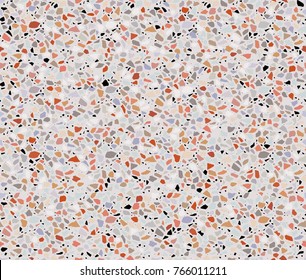 Terrazzo seamless vector pattern. Abstract background. Marble.