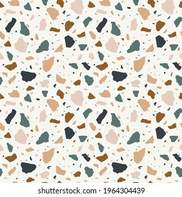 Terrazzo seamless vector pattern. Terrazzo background.