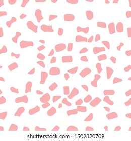 Terrazzo Seamless Vector Pattern on white background. Terrazzo floor. Texture. Abstract background. Wallpaper. Seamless flooring. Suitable for office decoration, postcards, envelopes, invitations.