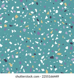 Terrazzo seamless vector pattern for textile, flooring, wallpaper, wrapping paper