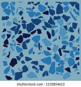 Terrazzo texture. Polished pebble stone tile. Dark combinations.