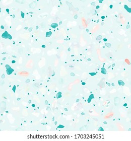Vector de textura Terrazzo. Patrón de inoxidable en el suelo. Granito suelo texturado. Piedra, Roca, Fondo textil de mármol. Pavimento Natural, Plantilla Mosaica. Quartz, Piedra Mosca. Decoración interior de diseño.
