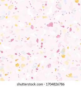 Vector de textura Terrazzo. Patrón de inoxidable en el suelo. Granito suelo texturado. Piedra, Roca, Fondo textil de mármol. Pavimento Natural, Plantilla Mosaica. Quartz, Piedra Mosca. Decoración interior de diseño.