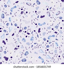 Terrazzo Texture Vector. Flooring Seamless Pattern. Floor Granite Textured. Stone, Rock, Marble Textile Background. Natural Pavement, Mosaic Template. Quartz, Pebble Tile. Design Interior Decor.
