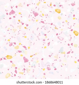 Vector de textura Terrazzo. Patrón sin soldadura en el suelo. Granito de piso texturado. Piedra, Roca, Fondo Textil de Mármol. Pavimento Natural, Plantilla Mosaica. Cuartz, Pebble Tile. Decoración interior de diseño.
