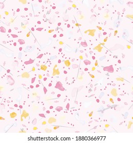 Vector de textura Terrazzo. Patrón sin soldadura en el suelo. Granito de piso texturado. Piedra, Roca, Fondo Textil de Mármol. Pavimento Natural, Plantilla Mosaica. Cuartz, Pebble Tile. Decoración interior de diseño.