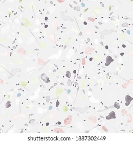 Terrazzo Texture Vector. Flooring Seamless Pattern