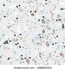 Vector de textura Terrazzo. Patrón sin soldadura