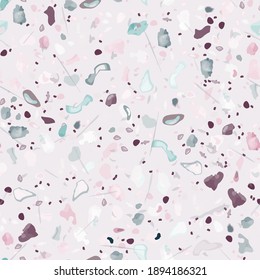 Vector de textura Terrazzo. Patrón sin soldadura