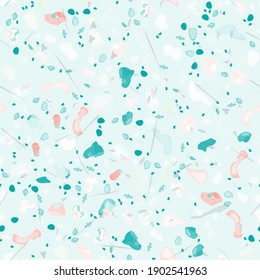 Terrazzo Texture Vector. Flooring Seamless Pattern