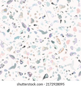 Vector de textura Terrazzo. Patrón sin soldadura en el suelo. Granito de piso texturado. Piedra, Roca, Fondo Textil de Mármol. Pavimento Natural, Plantilla Mosaica. Cuartz, Pebble Tile. Decoración interior de diseño.