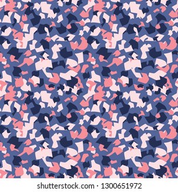Terrazzo textured surface modern abstract pattern. Vector seamless repeat in motley colors. Perfect for wrapping paper, fabric, etc.
