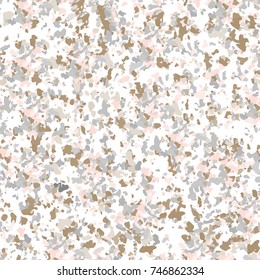 Terrazzo textured surface modern abstract pattern. Vector seamless repeat in soft pastel colors with abstract camouflage shapes.