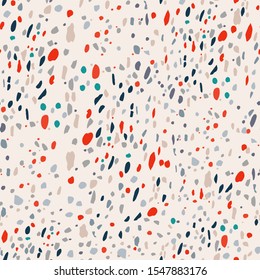 Terrazzo trendy seamless pattern in light colors. Classic italian flooring Venetian style. Granite fragments texture. Marble textile, tile design, fabric print, wrapping paper, wallpaper. Vector