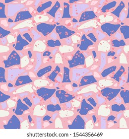 Terrazzo vector seamless pattern. Texture natural stone; granite; quartz; marble; glass and concrete.