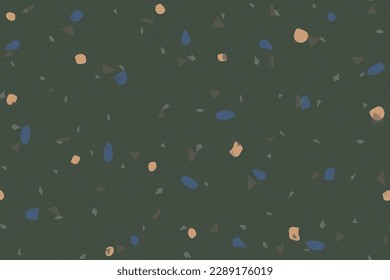 Terrazzo Venetian Abstract Pattern. Gray Mosaic Floor Background. Marble Home Granite Texture. Terrazzo Floor Modern Texture. Vector Seamless Ceramic Design. Glass Pavement Irregular Print. Stone Art