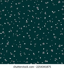 Terrazzo Venetian Pattern. Gray Vector White Background. Marble Abstract Classic Design. Mosaic Grey Italian Texture. Terrazzo Floor Quartz Material. Glass Seamless Irregular Art. Floor Seamless Print