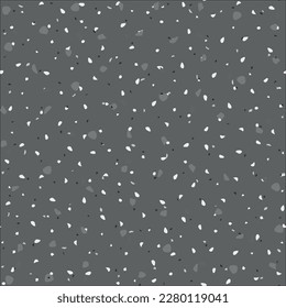 Terrazzo Venetian Pattern. Mosaic Rock Italian Texture. Gray Marble White Background. Terrazzo Stone Marble Material. Vector Abstract Terazzo Design. Glass Wrapping Irregular Art. Floor Seamless Print