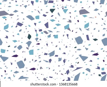 Terrazzo - Venetian plaster. Vector seamless pattern decor. Marble chips, stone, quartz in mixture - multicolored design. Element for floor, fabrics and walls in interior. Trend style stone texture