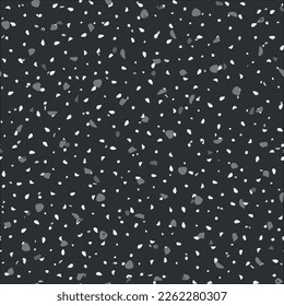 Terrazzo Venetian Texture. Mosaic Wall Granite Pattern. Terrazzo White Marble Material. Vector Abstract Terrazo Design. Gray Marble Floor Background. Glass Wrapping Irregular Art. Stone Seamless Print