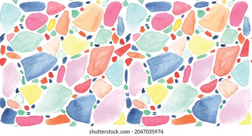 Terrazzo Watercolor Texture Background for packaging, prints, wallpaper, scrapebook.