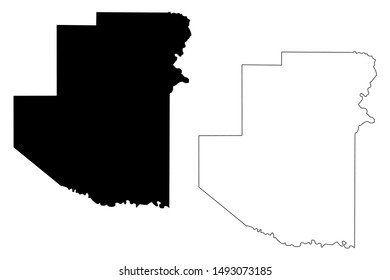 Terrell County, Texas (Counties in Texas, United States of America,USA, U.S., US) map vector illustration, scribble sketch Terrell map