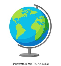 terrestrial globe cartoon vector isolated object