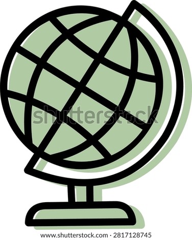 Terrestrial globe earth map geography icon