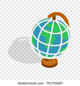 Terrestrial globe isometric icon 3d on a transparent background vector illustration
