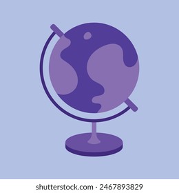 Terrestrial Globe Vektorgrafik Icon. School Desk World Globe Icon Vektorgrafik. World Globe Icon Illustration. Desk Globe Icon