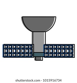terrestrial satellite antenna icon vector illustration design