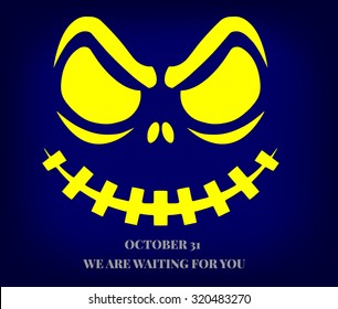 The terrible creature gazing out of the dark, dreaded on Halloween