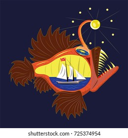 Terrible deep water fish