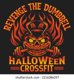 Terrible dumbbells take revenge for badge, shirt, border, logo, and print design