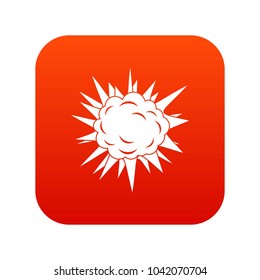 Terrible explosion icon digital red for any design isolated on white vector illustration