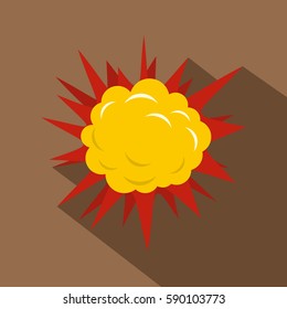 Terrible explosion icon. Flat illustration of terrible explosion vector icon for web