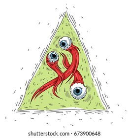Terrible eyes.Whose are they? Where do they look? Fearfully!