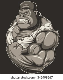 Terrible gorilla athlete