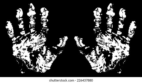 Terrible Hand Trace for your design. EPS10 vector.